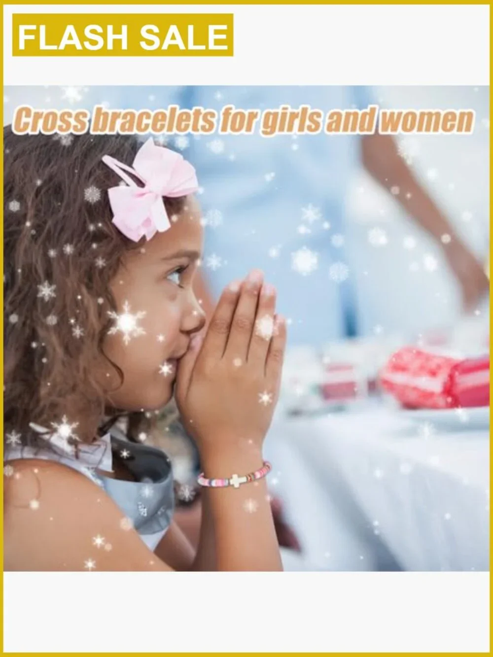 Cross Charm Bracelet for Girls Christian Jesus Jewelry Gift
